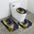 thumbnail image 1 of PUDMAD Pufferfish 3 Piece Bathroom Rugs Set Bath Rug Contour Mat and Toilet Lid Cover, 1 of 2