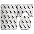 thumbnail image 1 of PUDMAD Puffin Birds 3 Piece Bathroom Rugs Set Bath Rug Contour Mat and Toilet Lid Cover, 1 of 2