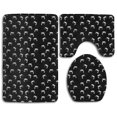 thumbnail image 1 of PUDMAD Pug Dog 3 Piece Bathroom Rugs Set Bath Rug Contour Mat and Toilet Lid Cover, 1 of 2