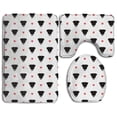 thumbnail image 1 of PUDMAD Pug Love 3 Piece Bathroom Rugs Set Bath Rug Contour Mat and Toilet Lid Cover, 1 of 2