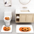 thumbnail image 1 of PUDMAD Pumpkin Basket Isolated on White Kid Collecting Candy Jack 3 Piece Bathroom Rugs Set Bath Rug Contour Mat and Toilet Lid Cover, 1 of 2