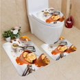 thumbnail image 1 of PUDMAD Pumpkin Pie ice Cream 3 Piece Bathroom Rugs Set Bath Rug Contour Mat and Toilet Lid Cover, 1 of 2