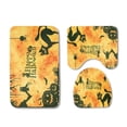 thumbnail image 1 of PUDMAD Pumpkin Printed 3 Piece Bathroom Rugs Set Bath Rug Contour Mat and Toilet Lid Cover, 1 of 2