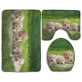 thumbnail image 1 of PUDMAD Puppy Dog 3 Piece Bathroom Rugs Set Bath Rug Contour Mat and Toilet Lid Cover, 1 of 2