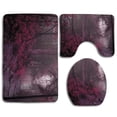 thumbnail image 1 of PUDMAD Purple Forest 3 Piece Bathroom Rugs Set Bath Rug Contour Mat and Toilet Lid Cover, 1 of 2