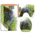 thumbnail image 1 of PUDMAD Purple Tree Uk Vacation 3 Piece Bathroom Rugs Set Bath Rug Contour Mat and Toilet Lid Cover, 1 of 2