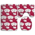 thumbnail image 1 of PUDMAD Rabbit in Hat Does Card Tricks 3 Piece Bathroom Rugs Set Bath Rug Contour Mat and Toilet Lid Cover, 1 of 2