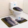 thumbnail image 1 of PUDMAD Rain Sun in Mountains Panorama 3 Piece Bathroom Rugs Set Bath Rug Contour Mat and Toilet Lid Cover, 1 of 2