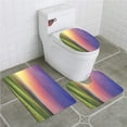 thumbnail image 1 of PUDMAD Rainbow Dawn in Tuscany 3 Piece Bathroom Rugs Set Bath Rug Contour Mat and Toilet Lid Cover, 1 of 2