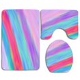 thumbnail image 1 of PUDMAD Rainbow Lockscreen 3 Piece Bathroom Rugs Set Bath Rug Contour Mat and Toilet Lid Cover, 1 of 2