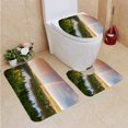thumbnail image 1 of PUDMAD Rainbow Over North Saskatchewan River 3 Piece Bathroom Rugs Set Bath Rug Contour Mat and Toilet Lid Cover, 1 of 2