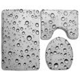 thumbnail image 1 of PUDMAD Raindrop Style 3 Piece Bathroom Rugs Set Bath Rug Contour Mat and Toilet Lid Cover, 1 of 2