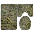 thumbnail image 1 of PUDMAD Rainforest Old Pine Trees in Wild Nature Moss Foliages Tranquility in Jungle 3 Piece Bathroom Rugs Set Bath Rug Contour Mat and Toilet Lid Cover, 1 of 2