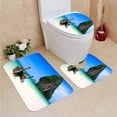 thumbnail image 1 of PUDMAD Rairay Beach 3 Piece Bathroom Rugs Set Bath Rug Contour Mat and Toilet Lid Cover, 1 of 2