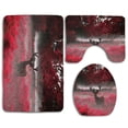 thumbnail image 1 of PUDMAD Red Forest Deer 3 Piece Bathroom Rugs Set Bath Rug Contour Mat and Toilet Lid Cover, 1 of 2