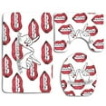 thumbnail image 1 of PUDMAD Red Lips 3 Piece Bathroom Rugs Set Bath Rug Contour Mat and Toilet Lid Cover, 1 of 2