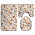 thumbnail image 1 of PUDMAD Red Mushrooms 3 Piece Bathroom Rugs Set Bath Rug Contour Mat and Toilet Lid Cover, 1 of 2