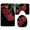 thumbnail image 1 of PUDMAD Red Roses ~ for Carol 3 Piece Bathroom Rugs Set Bath Rug Contour Mat and Toilet Lid Cover, 1 of 2