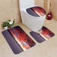 thumbnail image 1 of PUDMAD Red Sky Clouds in Great Salt Lake Uyuni Bolivia 3 Piece Bathroom Rugs Set Bath Rug Contour Mat and Toilet Lid Cover, 1 of 2