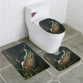 thumbnail image 1 of PUDMAD Redtail Catfish 3 Piece Bathroom Rugs Set Bath Rug Contour Mat and Toilet Lid Cover, 1 of 2