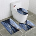 thumbnail image 1 of PUDMAD Reflection Mt Cook 3 Piece Bathroom Rugs Set Bath Rug Contour Mat and Toilet Lid Cover, 1 of 2
