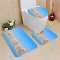 thumbnail image 1 of PUDMAD Reflexion Winter Trees 3 Piece Bathroom Rugs Set Bath Rug Contour Mat and Toilet Lid Cover, 1 of 2