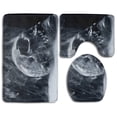 thumbnail image 1 of PUDMAD Refrigerated Skull 3 Piece Bathroom Rugs Set Bath Rug Contour Mat and Toilet Lid Cover, 1 of 2