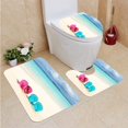 thumbnail image 1 of PUDMAD Relaxation Sunny Beach 3 Piece Bathroom Rugs Set Bath Rug Contour Mat and Toilet Lid Cover, 1 of 2