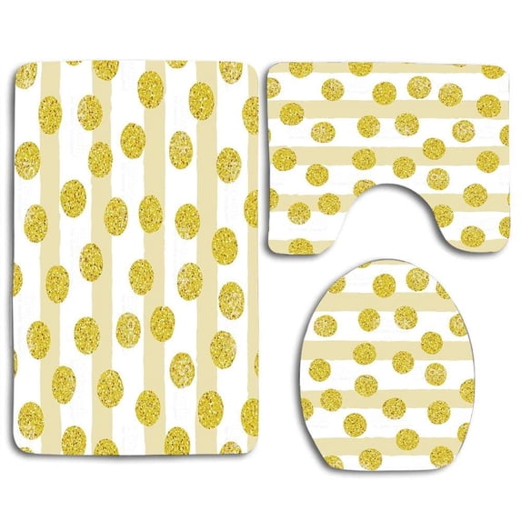 PUDMAD Resentment Wolf 3 Piece Bathroom Rugs Set Bath Rug Contour Mat and Toilet Lid Cover