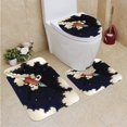 thumbnail image 1 of PUDMAD Retro Rocket 3 Piece Bathroom Rugs Set Bath Rug Contour Mat and Toilet Lid Cover, 1 of 2