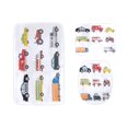 thumbnail image 1 of PUDMAD Retro Wind Police Car Police 3 Piece Bathroom Rugs Set Bath Rug Contour Mat and Toilet Lid Cover, 1 of 2