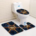thumbnail image 1 of PUDMAD Road Roundabout Large 3 Piece Bathroom Rugs Set Bath Rug Contour Mat and Toilet Lid Cover, 1 of 2