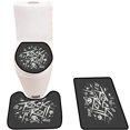 thumbnail image 1 of PUDMAD Rock n roll musi Letter Style Grunge Poster Label Isolate from Black 3 Piece Bathroom Rugs Set Bath Rug Contour Mat and Toilet Lid Cover, 1 of 2