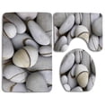 thumbnail image 1 of PUDMAD Rocks 3 Piece Bathroom Rugs Set Bath Rug Contour Mat and Toilet Lid Cover, 1 of 2