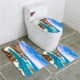 thumbnail image 1 of PUDMAD Rough sea and Natural Volcanic Pools at Porto Moniz Madeira 3 Piece Bathroom Rugs Set Bath Rug Contour Mat and Toilet Lid Cover, 1 of 2