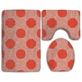 thumbnail image 1 of PUDMAD Round 3 Piece Bathroom Rugs Set Bath Rug Contour Mat and Toilet Lid Cover, 1 of 2