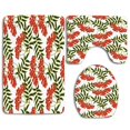 thumbnail image 1 of PUDMAD Rowan Vibrant Red Berries Mountain Ashes Rural Nature Garden Theme 3 Piece Bathroom Rugs Set Bath Rug Contour Mat and Toilet Lid Cover, 1 of 2