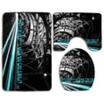 thumbnail image 1 of PUDMAD Rule 3 Piece Bathroom Rugs Set Bath Rug Contour Mat and Toilet Lid Cover, 1 of 2