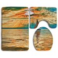 thumbnail image 1 of PUDMAD Sailboat On Sea 3 Piece Bathroom Rugs Set Bath Rug Contour Mat and Toilet Lid Cover, 1 of 2