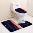 thumbnail image 1 of PUDMAD Sambro Island Gas House 3 Piece Bathroom Rugs Set Bath Rug Contour Mat and Toilet Lid Cover, 1 of 2