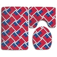 thumbnail image 1 of PUDMAD Samoa Flag Weave 3 Piece Bathroom Rugs Set Bath Rug Contour Mat and Toilet Lid Cover, 1 of 2