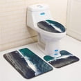 thumbnail image 1 of PUDMAD Sand Beach at Iceland 3 Piece Bathroom Rugs Set Bath Rug Contour Mat and Toilet Lid Cover, 1 of 2