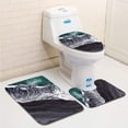 thumbnail image 1 of PUDMAD Sand Beach at Iceland 3 Piece Bathroom Rugs Set Bath Rug Contour Mat and Toilet Lid Cover, 1 of 2