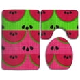 thumbnail image 1 of PUDMAD Sandia 3 Piece Bathroom Rugs Set Bath Rug Contour Mat and Toilet Lid Cover, 1 of 2
