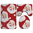 thumbnail image 1 of PUDMAD Santa 3 Piece Bathroom Rugs Set Bath Rug Contour Mat and Toilet Lid Cover, 1 of 2