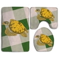 thumbnail image 1 of PUDMAD Save Sea Turtles 3 Piece Bathroom Rugs Set Bath Rug Contour Mat and Toilet Lid Cover, 1 of 2