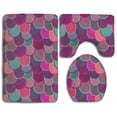 thumbnail image 1 of PUDMAD Scales Fish Scales and Mermaid Tails 3 Piece Bathroom Rugs Set Bath Rug Contour Mat and Toilet Lid Cover, 1 of 2