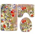 thumbnail image 1 of PUDMAD Scene PrintPiglet Lovely Sweet 3 Piece Bathroom Rugs Set Bath Rug Contour Mat and Toilet Lid Cover, 1 of 2