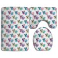 thumbnail image 1 of PUDMAD Schnauzer Pomeranian Dog 3 Piece Bathroom Rugs Set Bath Rug Contour Mat and Toilet Lid Cover, 1 of 2