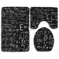 thumbnail image 1 of PUDMAD Scientific Mathematical Formula 3 Piece Bathroom Rugs Set Bath Rug Contour Mat and Toilet Lid Cover, 1 of 2